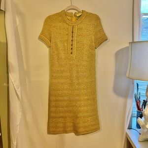 Vintage gold knit dress